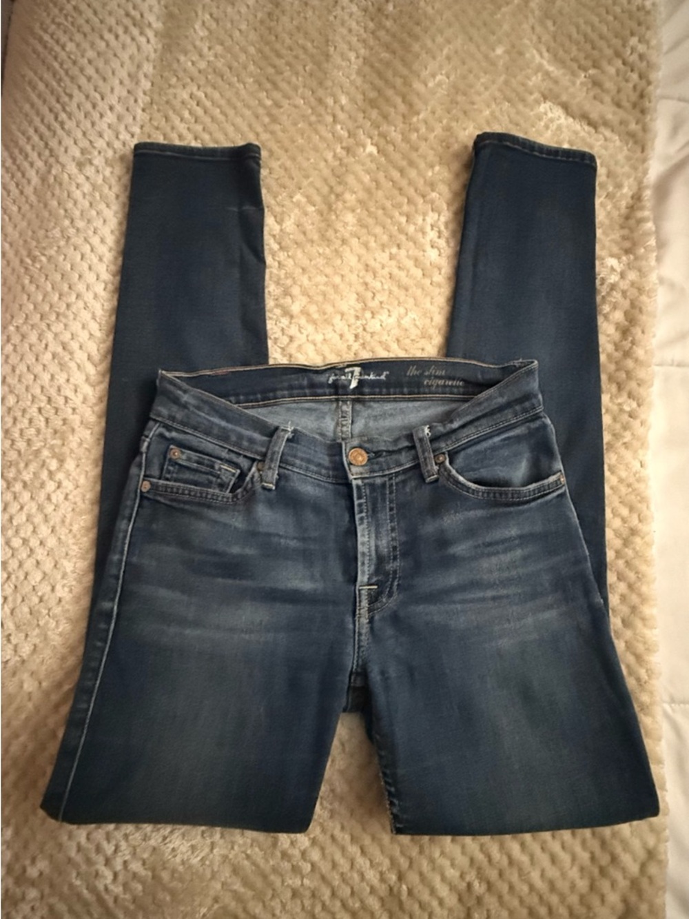 7 For All Mankind The Slim Cigarette Jeans Sz 25 - Picture 6 of 12